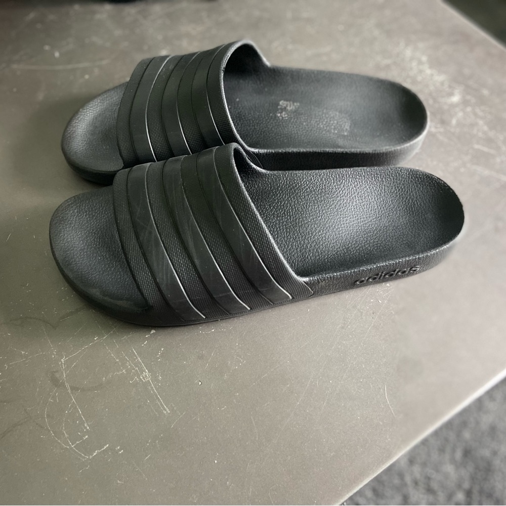 Adidas Adilette Aqua Slides Black | USM 9